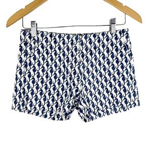 Crewcuts Seahorse Print Shorts Vacation Cruise Wear Blue Size 14